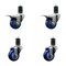 Service Caster 3'' Blue Poly Swivel 1-5/8'' Expanding Stem Caster Set 2 Total Lock Brakes, 4PK SCC-EXTTL20S314-PPUB-BLUE-2-S-2-158 - alternate 1